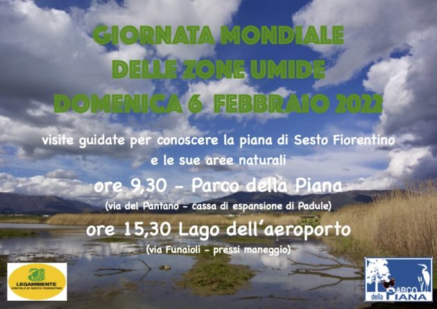 locandina per promuovere le visite guidate alla piana di sesto fioretino