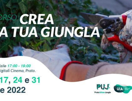Locandina del corso per creare spazi verdi